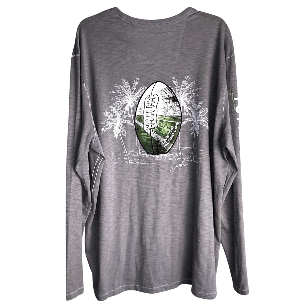 Tommy Bahama XL Georgia Bulldogs NFL Gray Long Sleeve T-Shirt NWT